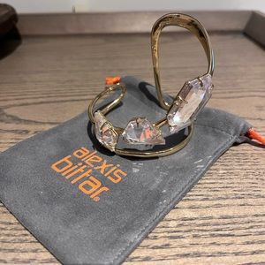 Alexis Bittar gold and crystal cuff bracelet